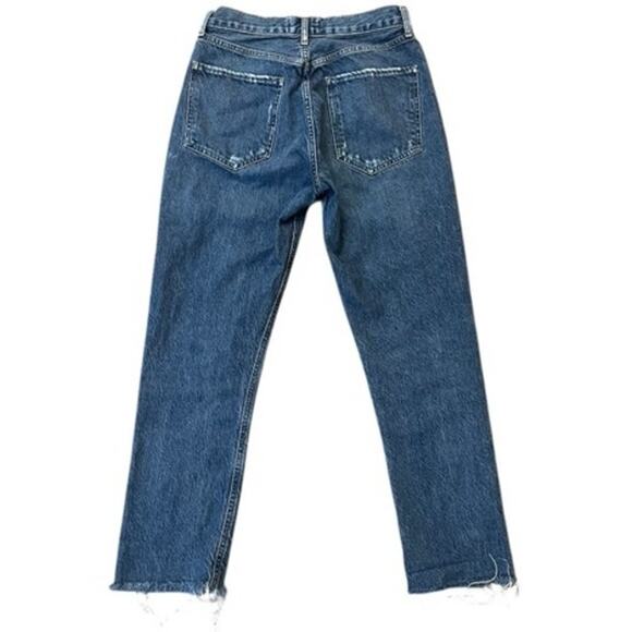 Agolde Riley High Rise Distressed Button Fly Jeans Size 26 - Picture 5 of 7